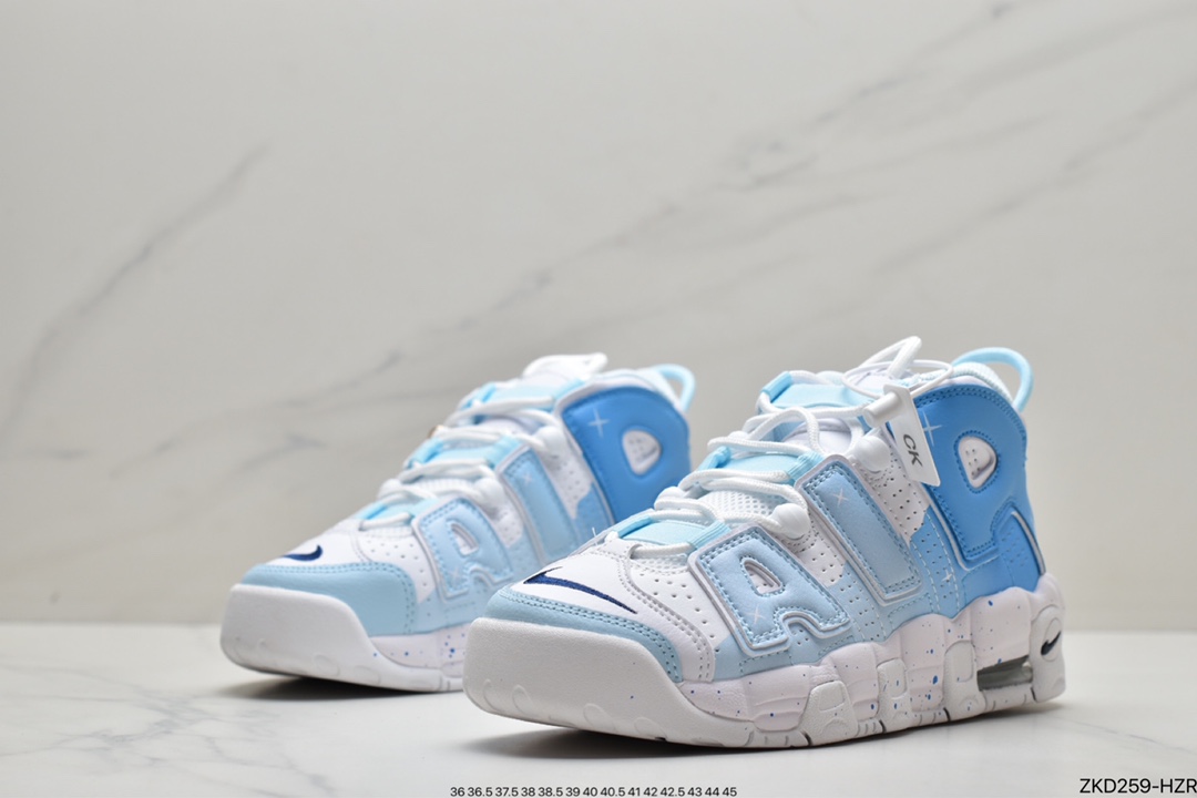 270 耐克Nike Air More Uptempo’96”White/Navy”皮蓬一代系列经典高街百搭休闲运动文化篮球鞋DH9719-100