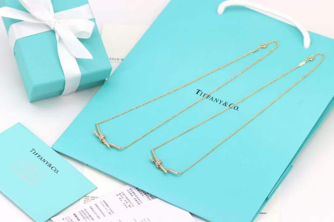 Tiffany & Co. Tiffany&Co. Knot系列 满钻绳结 锁骨项链