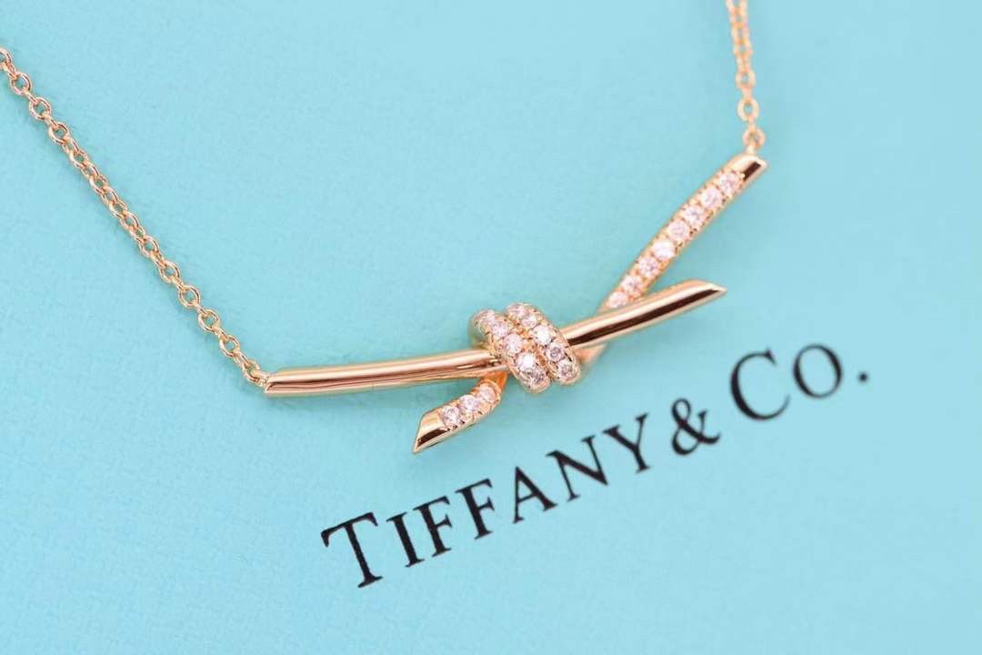 Tiffany & Co. Tiffany&Co. Knot系列 满钻绳结 锁骨项链