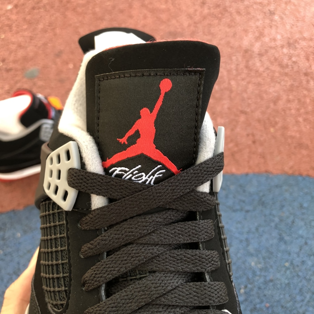 aj4黑红纯原版Air Jordan 4 Bred AJ4 黑红公牛 19年复刻 308497-060