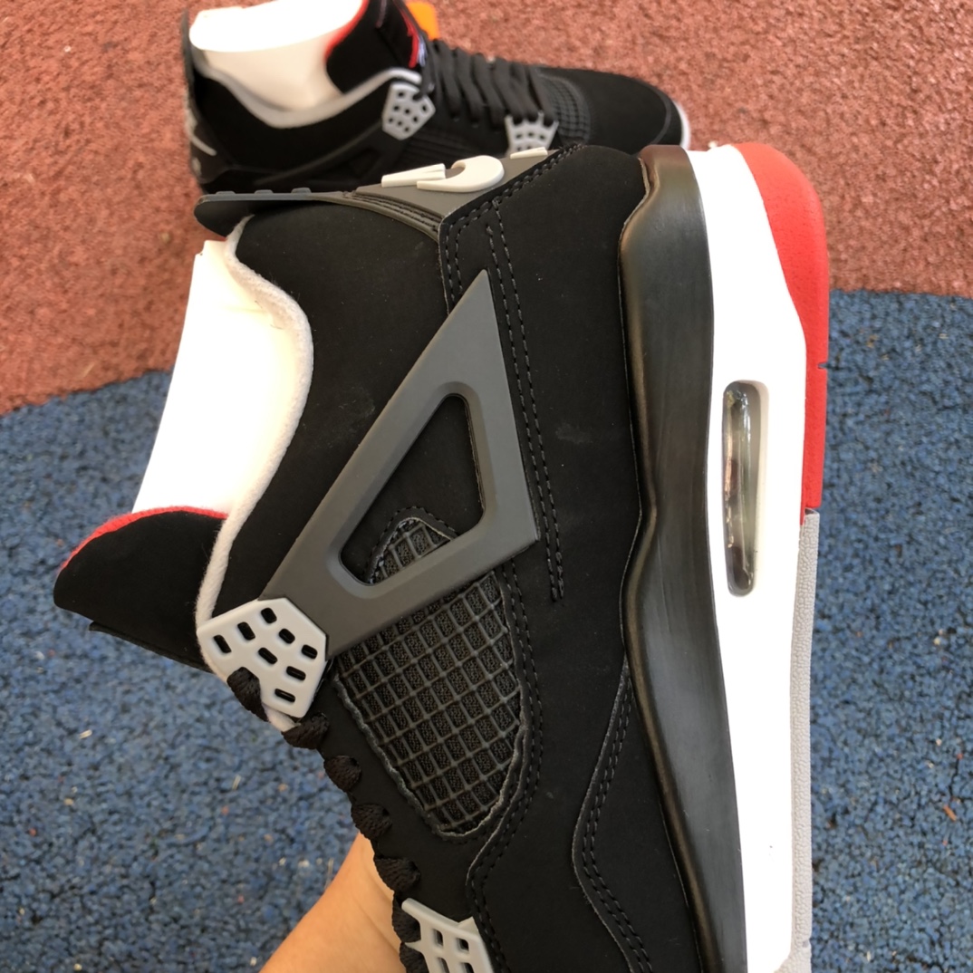 aj4黑红纯原版Air Jordan 4 Bred AJ4 黑红公牛 19年复刻 308497-060