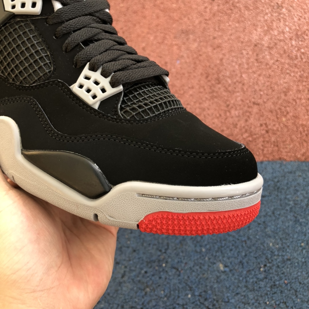 aj4黑红纯原版Air Jordan 4 Bred AJ4 黑红公牛 19年复刻 308497-060