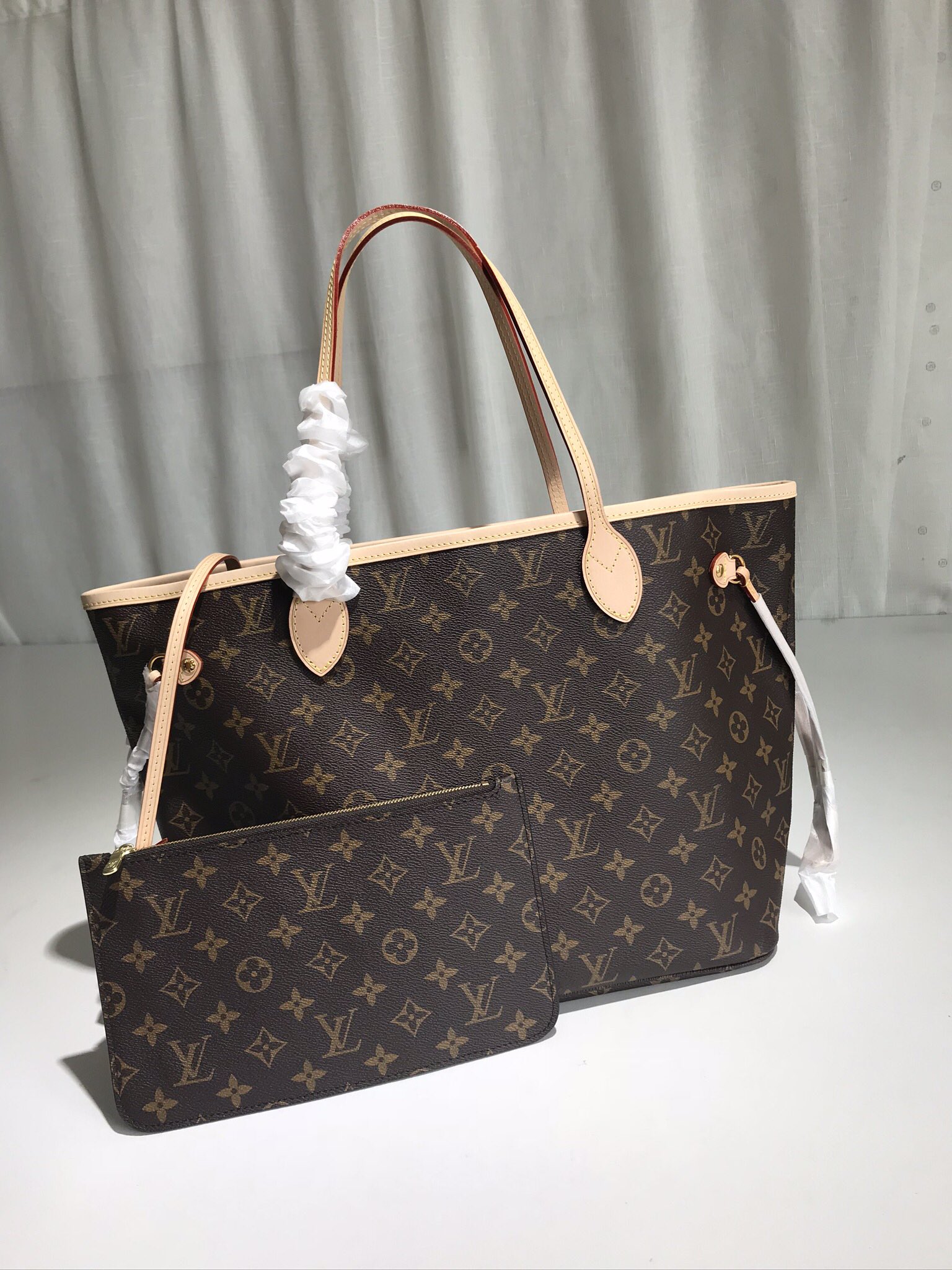 Louis Vuitton LV Neverfull Bags Handbags Canvas Fabric Vintage M40995