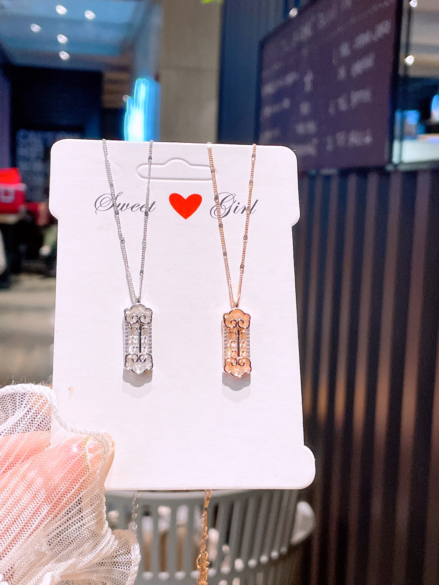 エレガントファインシルバーネックレスゴールド 誕生日