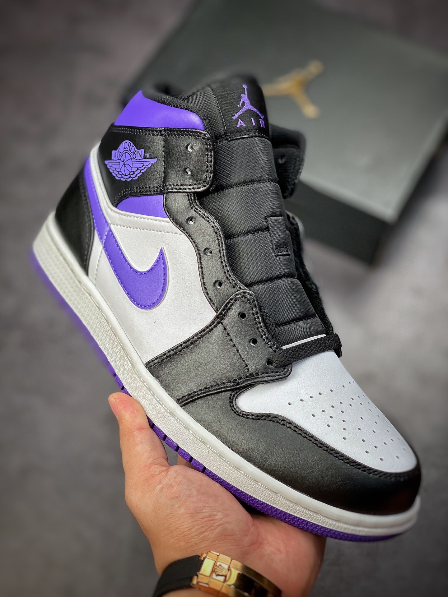 260 原装裸鞋级 市面最高工艺产物 Air Jordan 1 Mid 纯原系列 554724-095