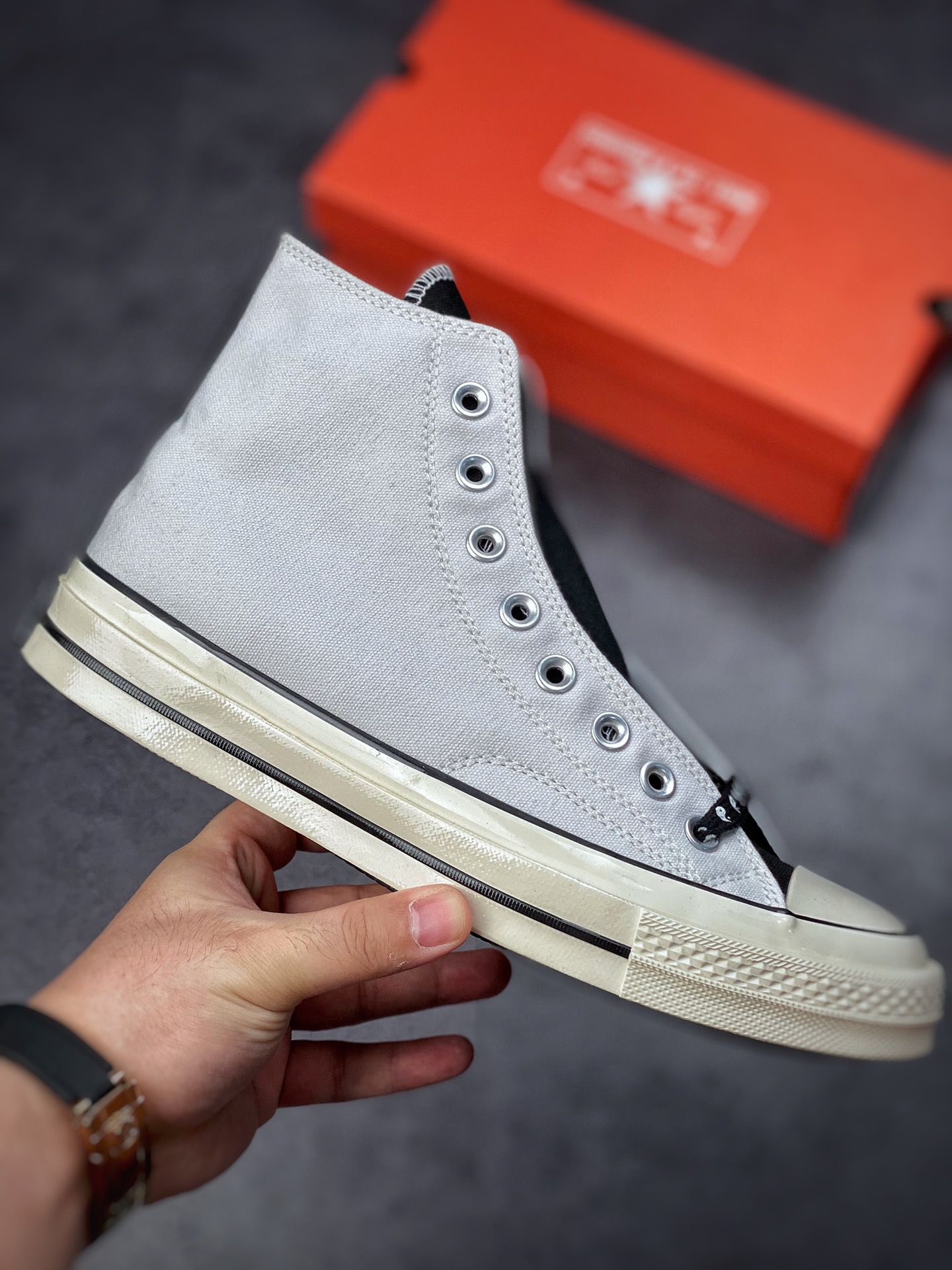 Chinese characteristic elements, Tai Chi white and black design Converse Converse Chuck Taylor All Star 1970 Hi high-top vulcanized casual sports shoes 164209C