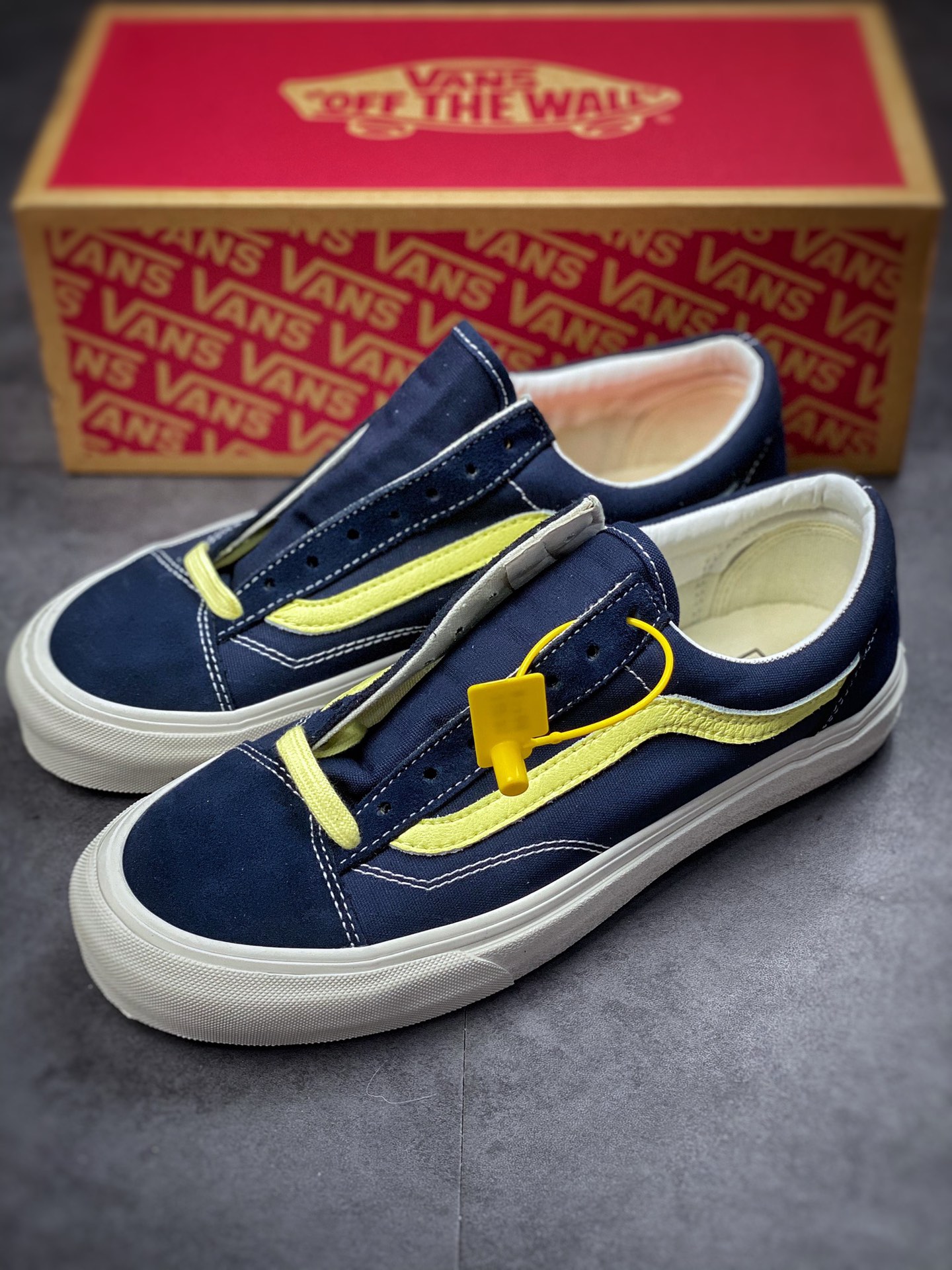 Vans Style 36 Dencon SF Lemon Yellow Quan Zhilong Same Low-Top Vulcanized Canvas Shoes