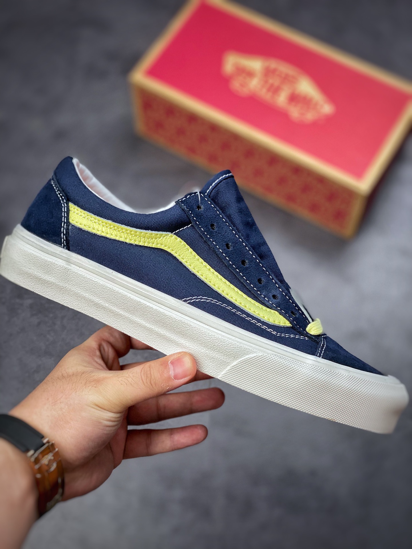 Vans Style 36 Dencon SF Lemon Yellow Quan Zhilong Same Low-Top Vulcanized Canvas Shoes