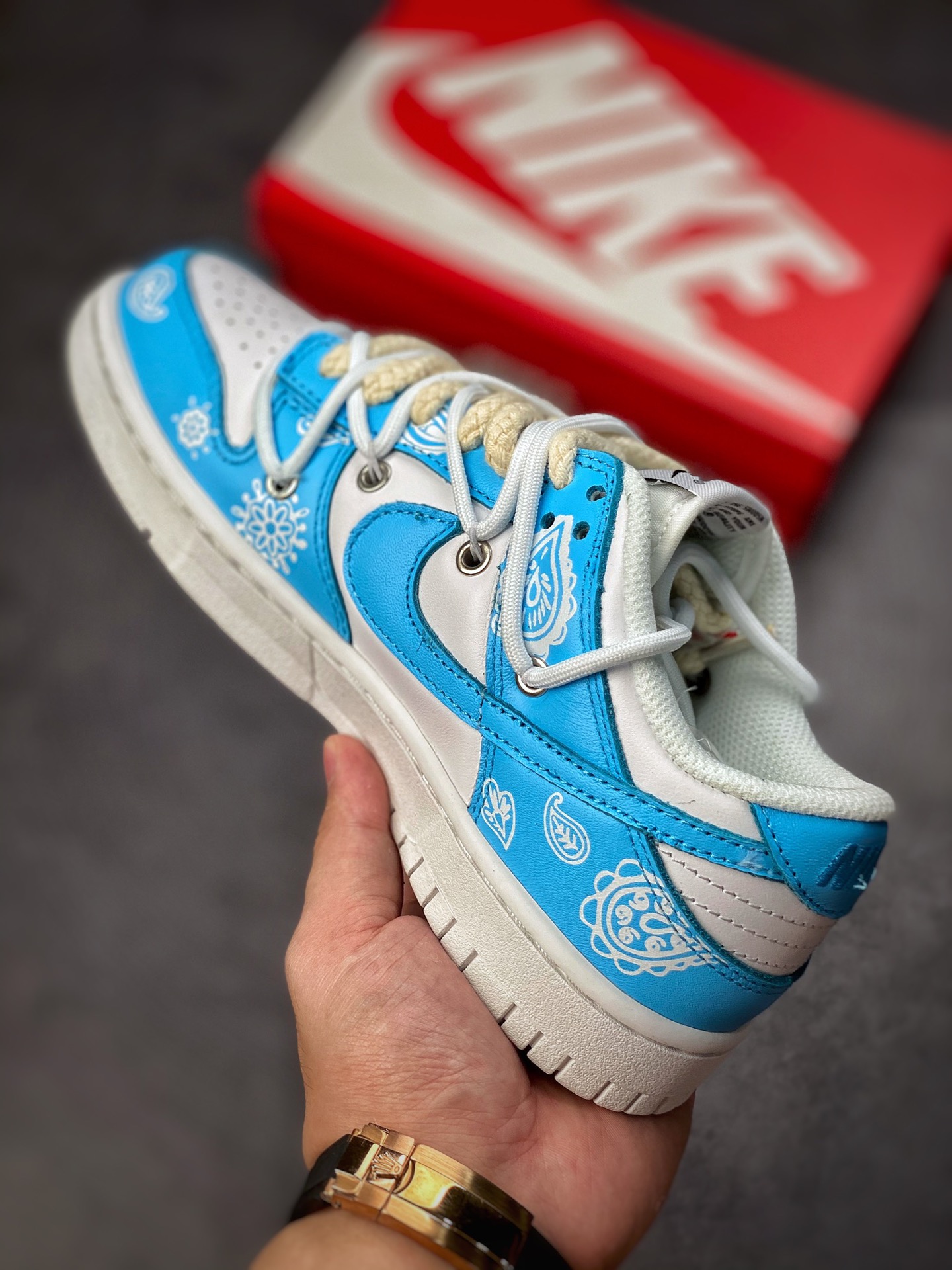 360 Nike SB Dunk Low “Triple White”北卡蓝腰果花 DD1503-109