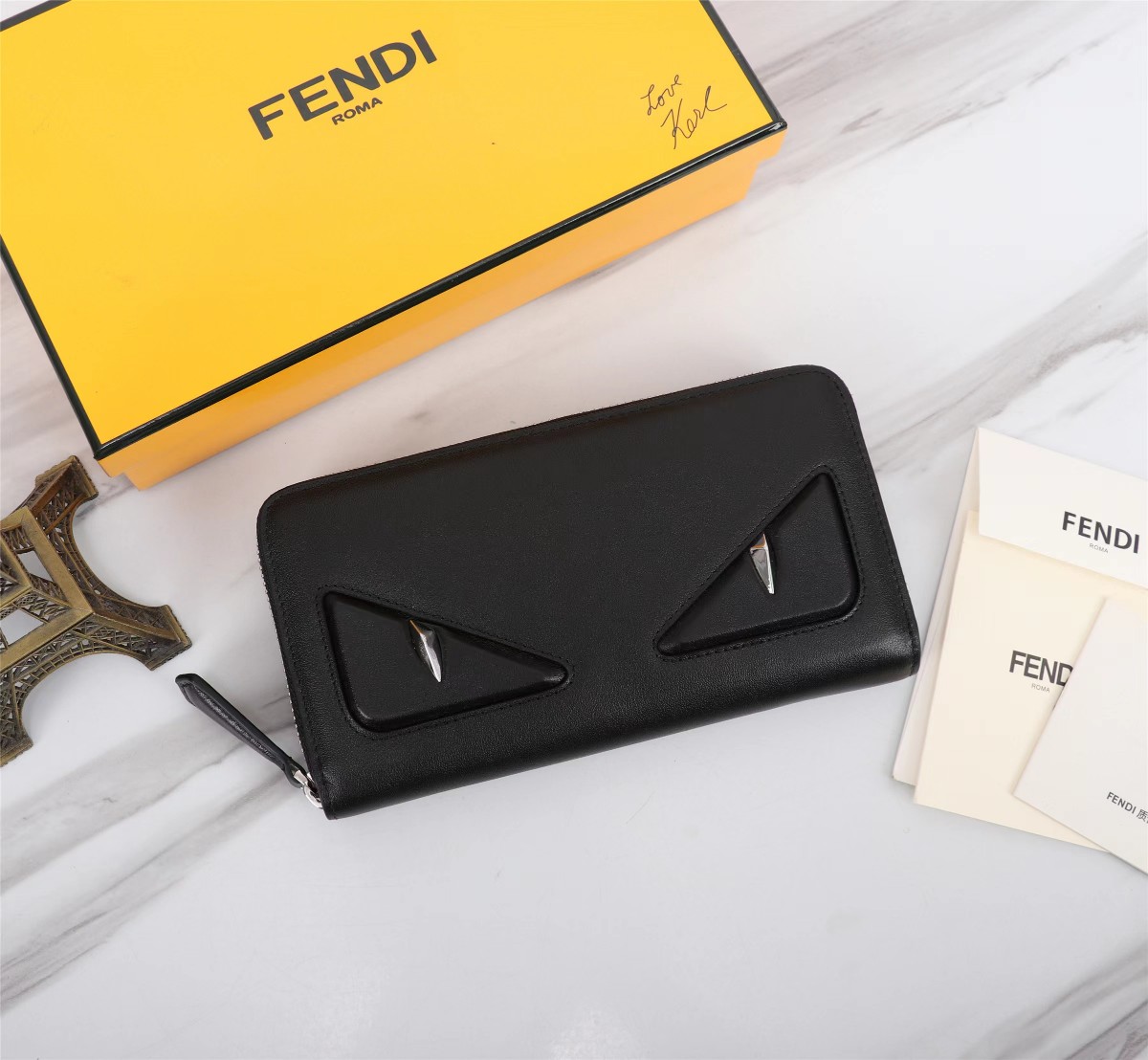 Fendi AAAAA
 Wallet Black Cowhide Sheepskin Spring/Summer Collection