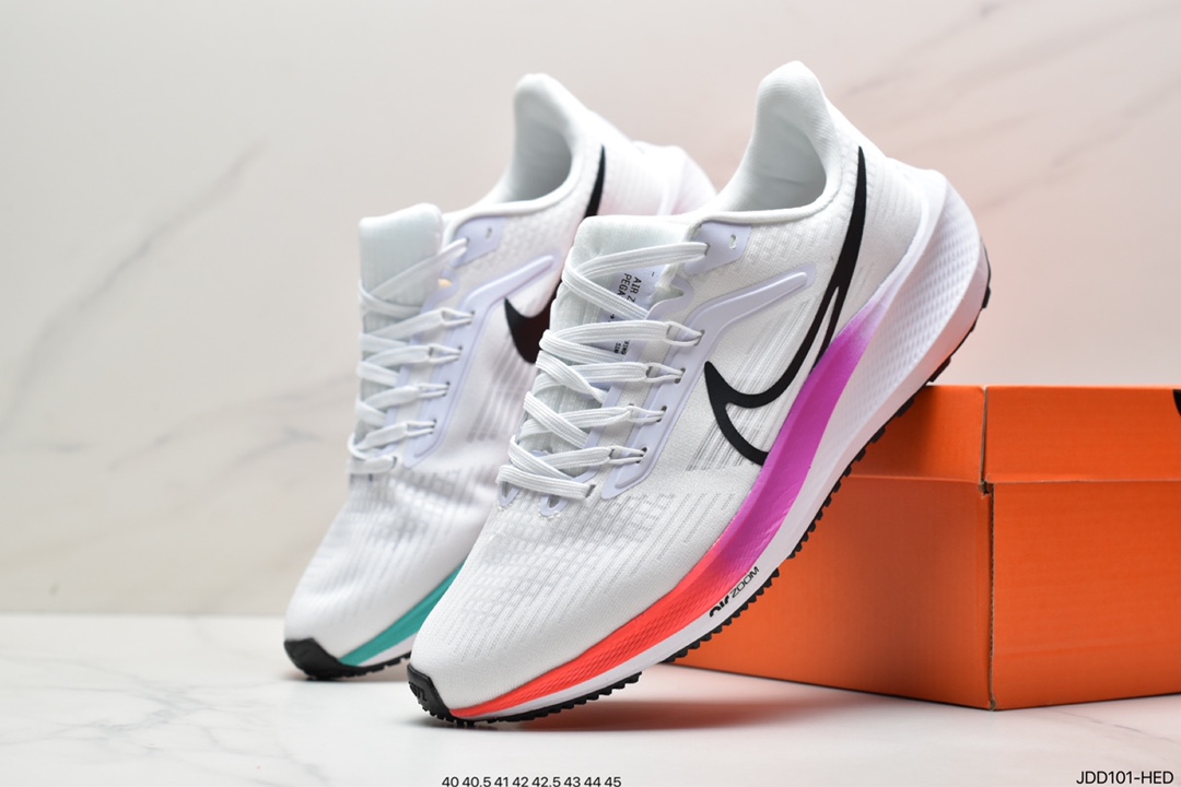 120 耐克Nike Zoom Pegasus 39”Sail/Cube Pink” 登月 39代超级飞马涡轮增压马拉松休闲运动慢跑鞋“网织运动鞋”
