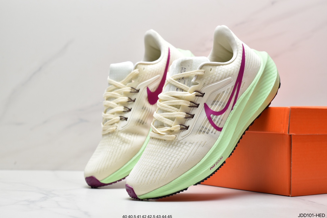120 耐克Nike Zoom Pegasus 39”Sail/Cube Pink” 登月 39代超级飞马涡轮增压马拉松休闲运动慢跑鞋“网织运动鞋”