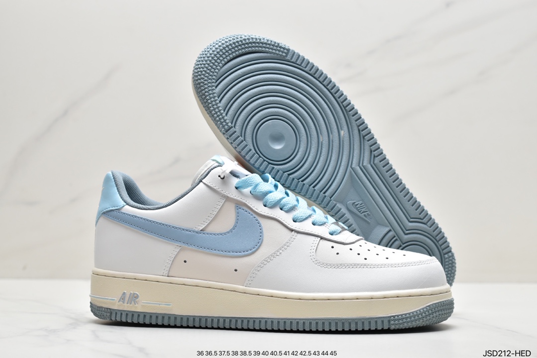 200  耐克Nike Air Force1 空军一号 白蓝 低帮休闲板鞋 CW3388
