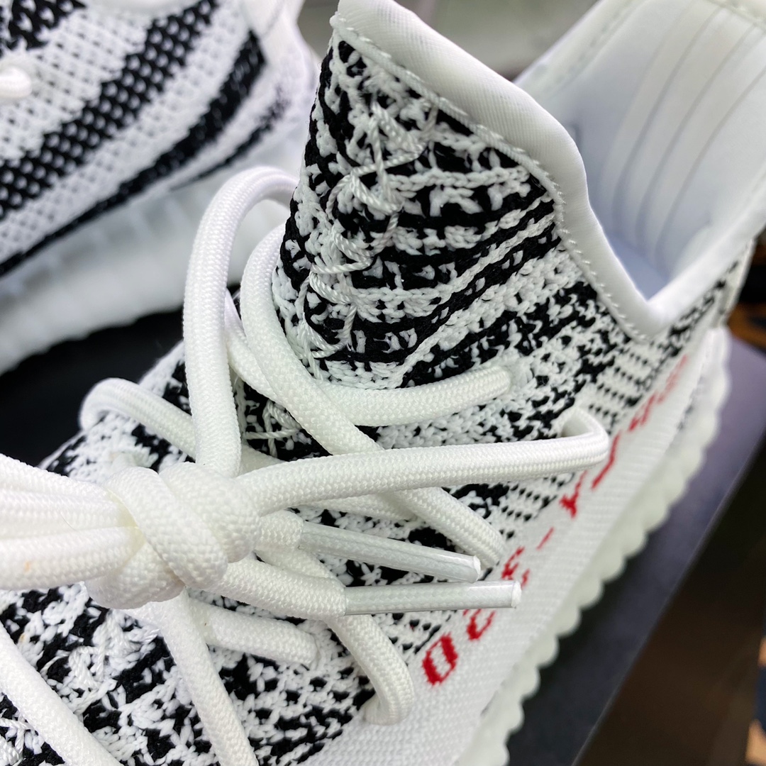 Kanye West x Yeezy Boost 350 V2 ”Zebra” Sports Jogging Shoes ”Zebra White Black Red Letter” CP9654