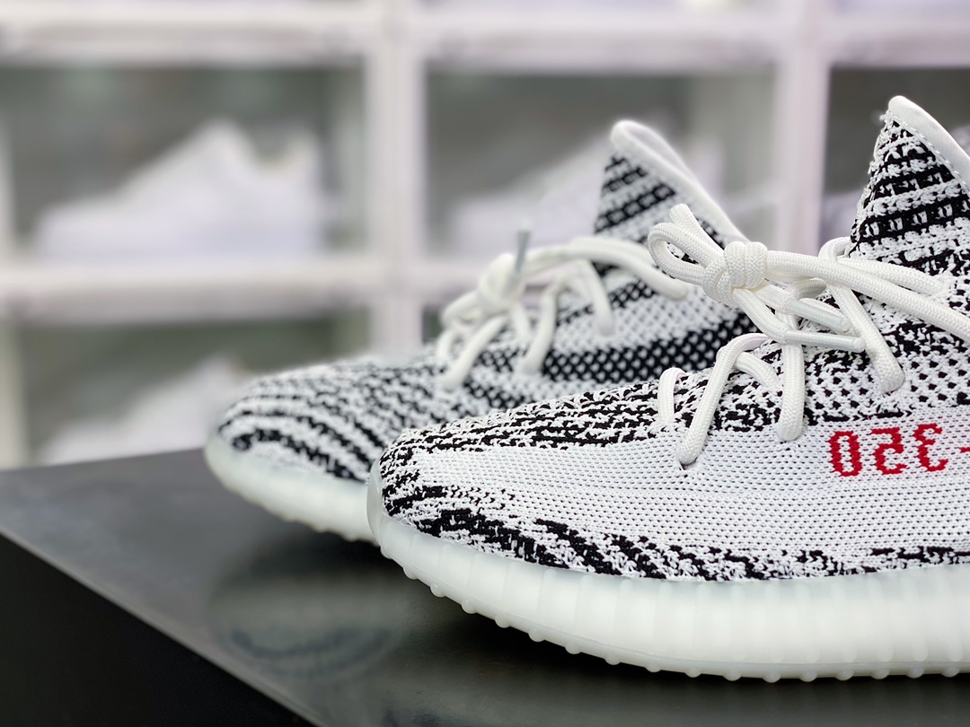 Kanye West x Yeezy Boost 350 V2 ”Zebra” Sports Jogging Shoes ”Zebra White Black Red Letter” CP9654