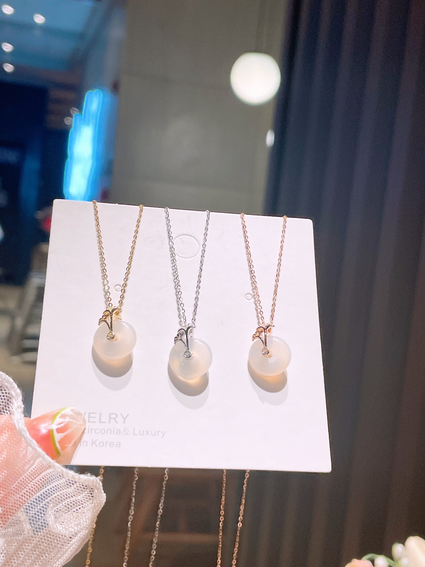 High Polish Silver Necklace Playful Gift for Her Gold