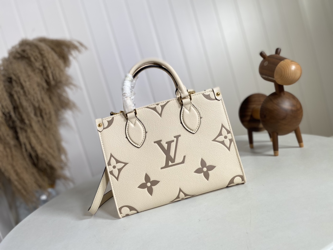 Louis Vuitton LV Onthego Handbags Tote Bags White Empreinte​ Mini M45653