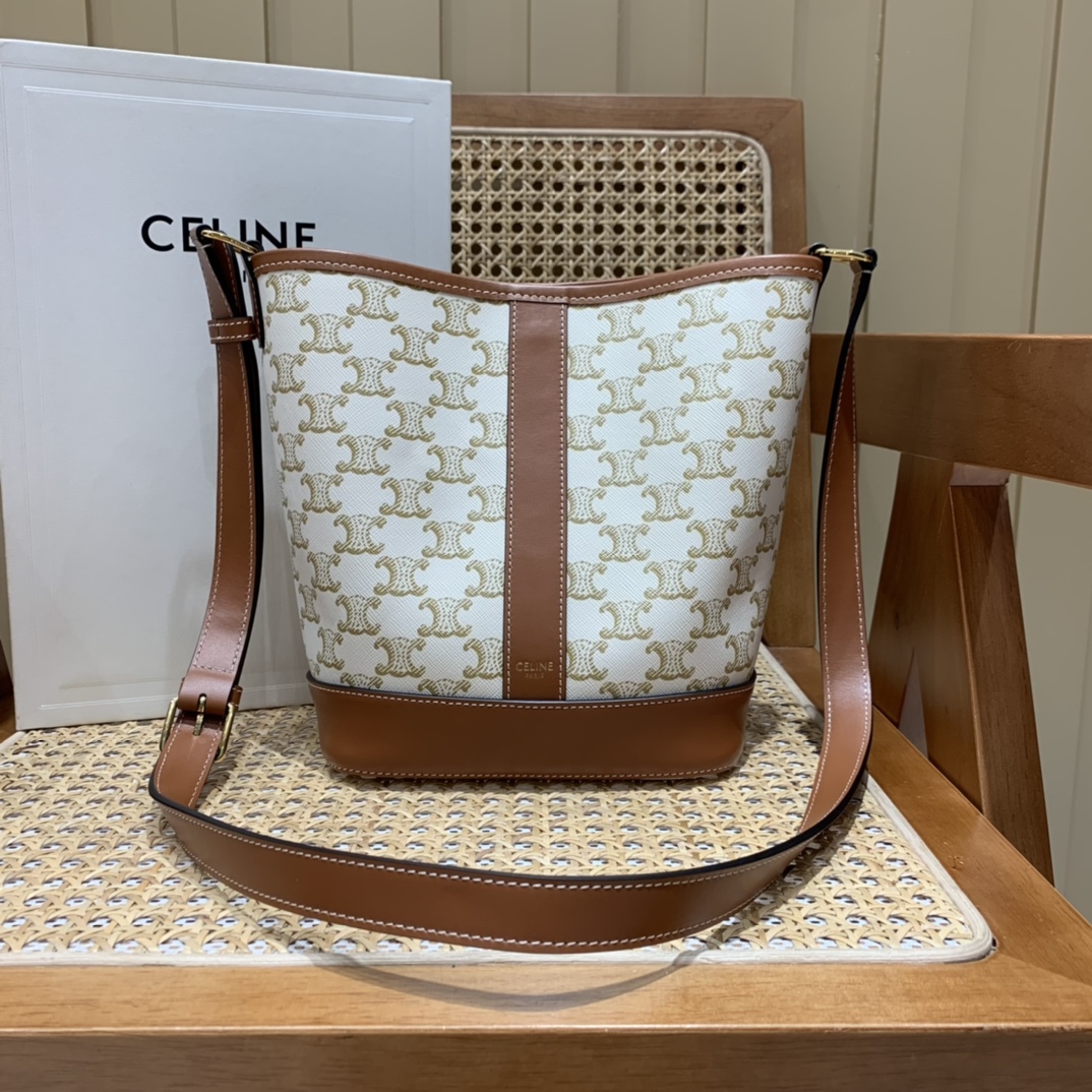CELINE SMALL BUCKET BAG 191442白花