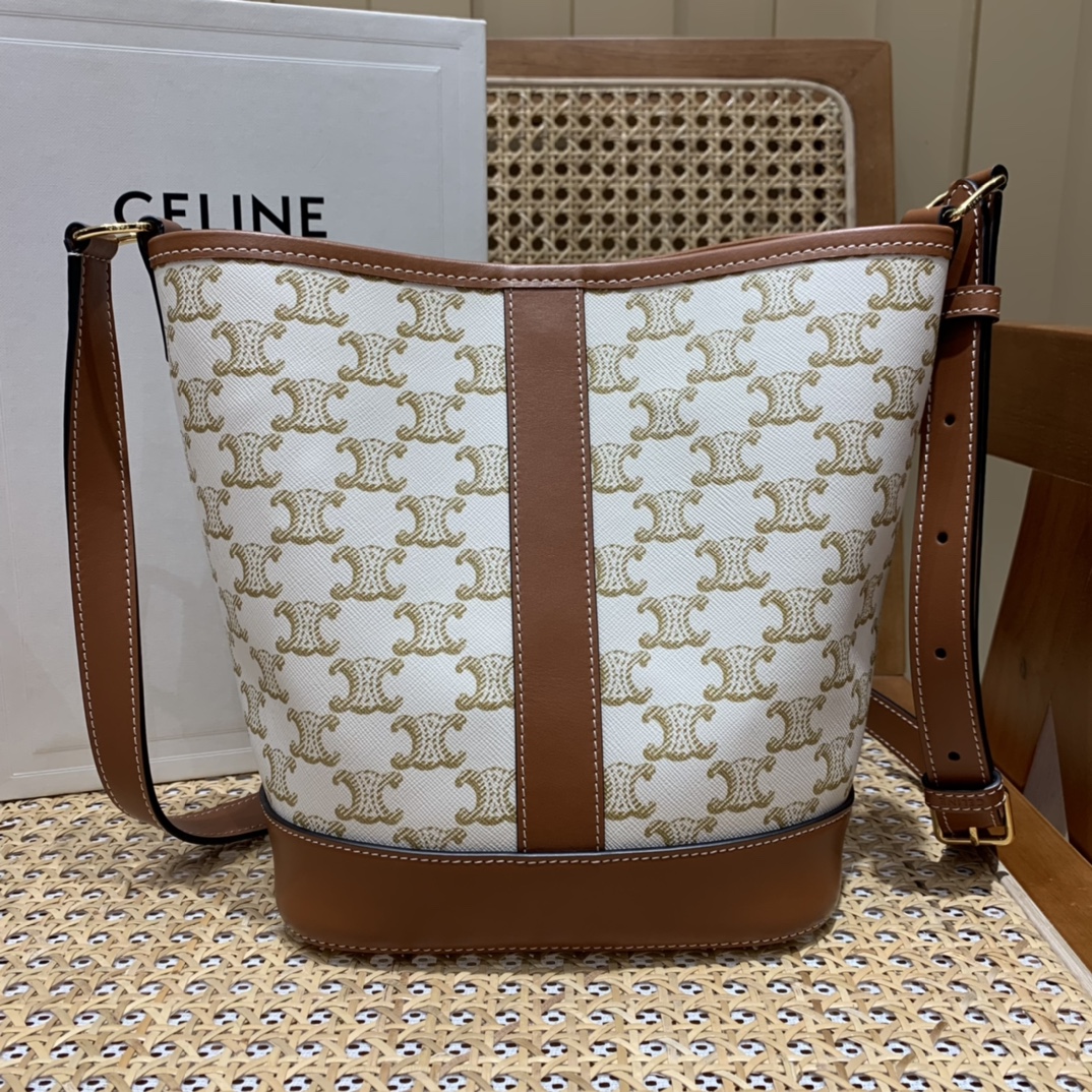 CELINE SMALL BUCKET BAG 191442白花