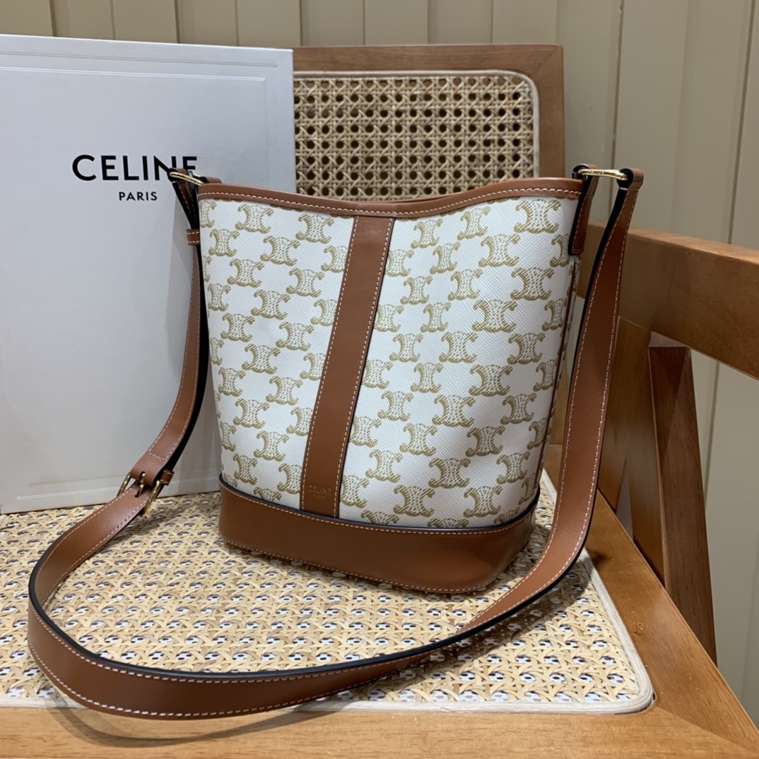CELINE SMALL BUCKET BAG 191442白花