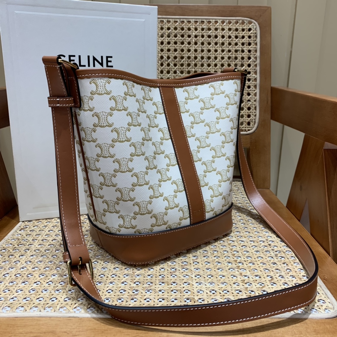 CELINE SMALL BUCKET BAG 191442白花