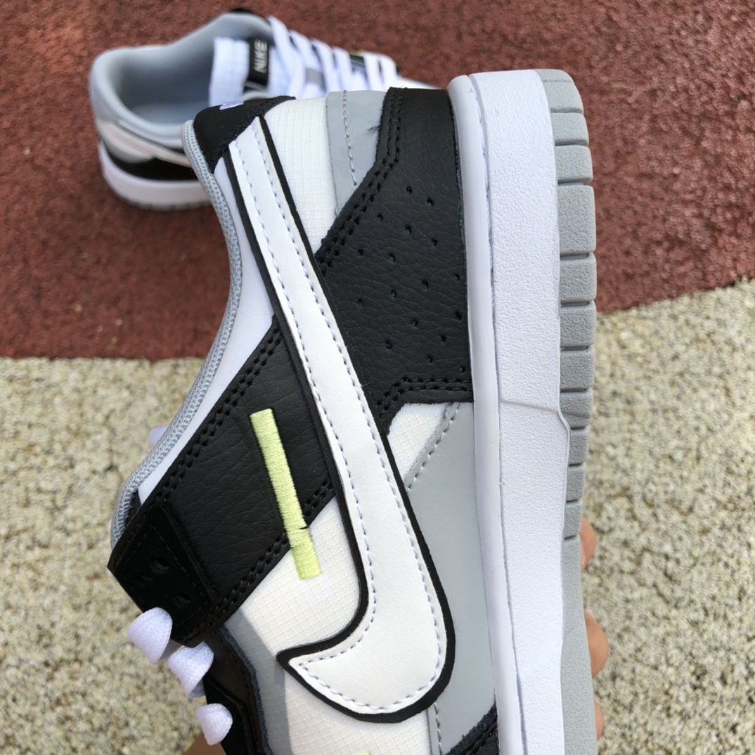 Dunk Scrap 黑白绿  Nike Dunk Scrap黑白绿 缝合怪休闲低帮板鞋 DC9723-001