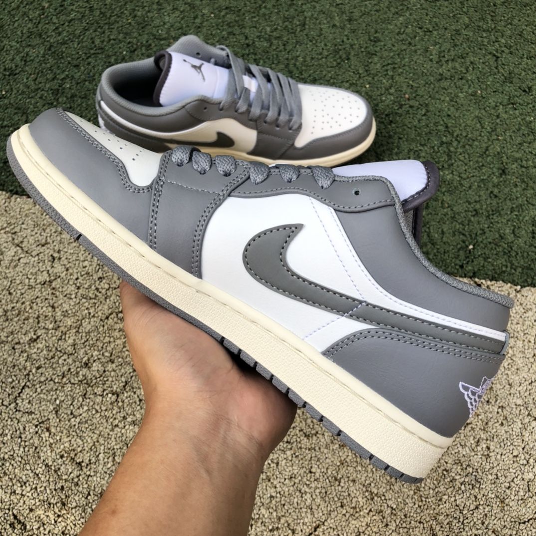 300  纯原版Air Jordan 1 Low AJ1复古灰 做旧 低帮篮球鞋553558-053