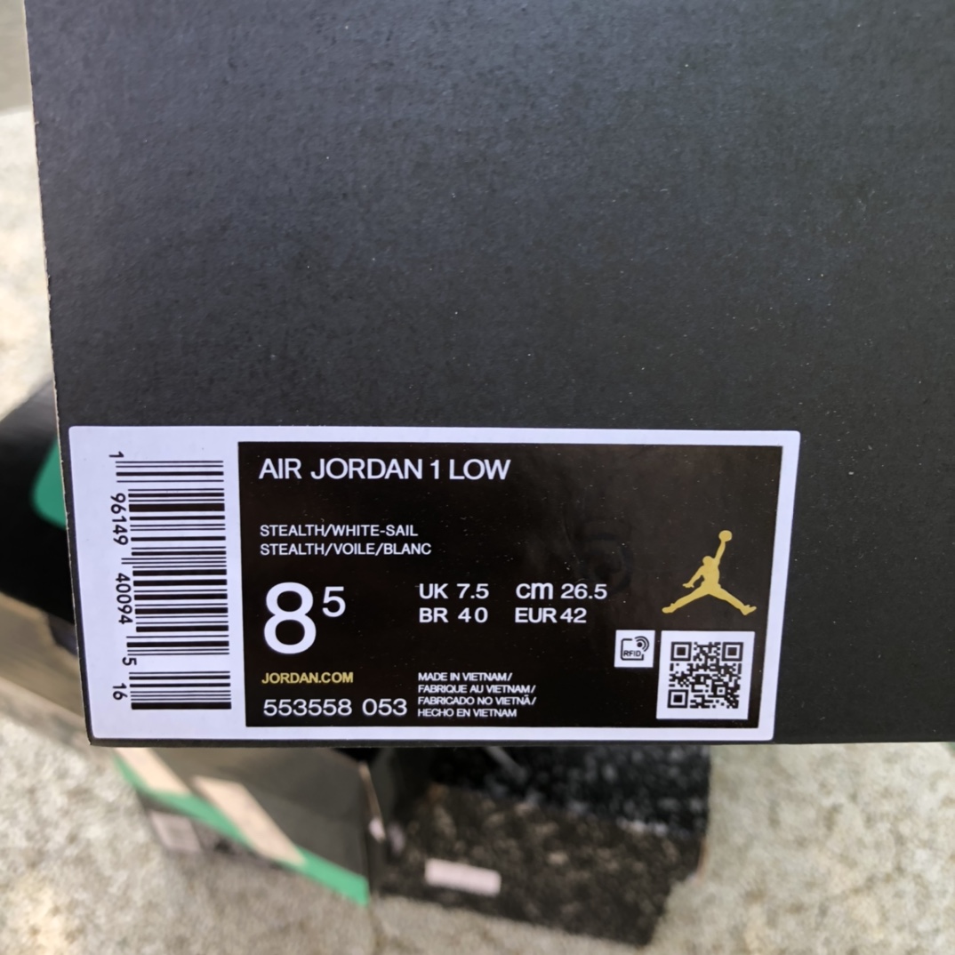300  纯原版Air Jordan 1 Low AJ1复古灰 做旧 低帮篮球鞋553558-053
