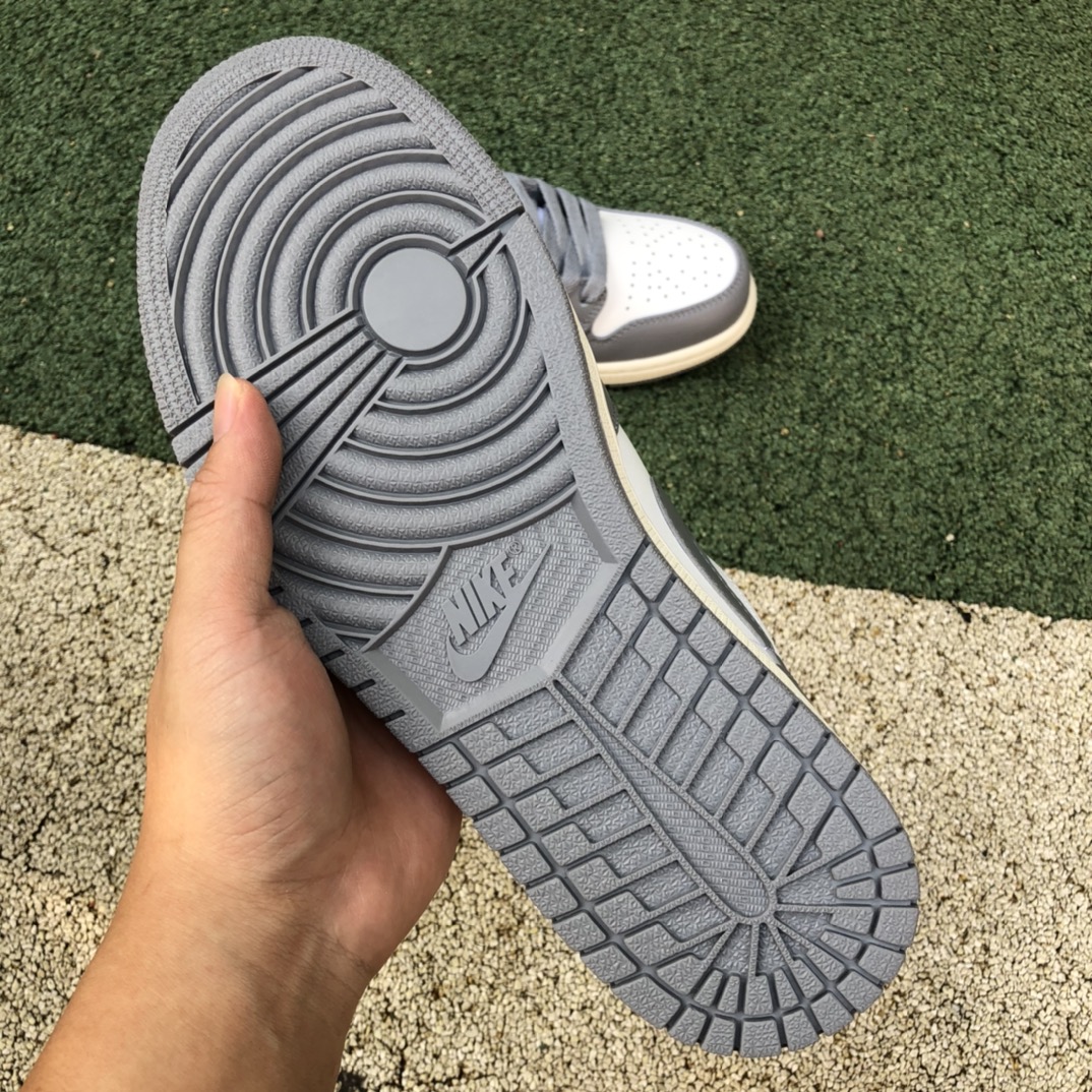 300  纯原版Air Jordan 1 Low AJ1复古灰 做旧 低帮篮球鞋553558-053