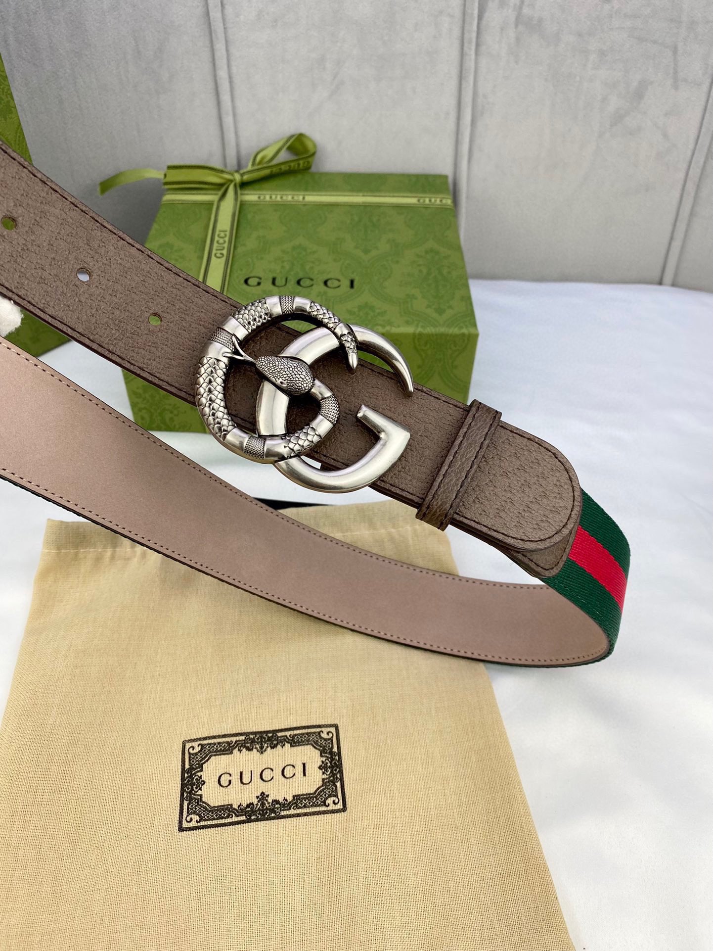 宽度3.8cmGUCCI经典帆布织带