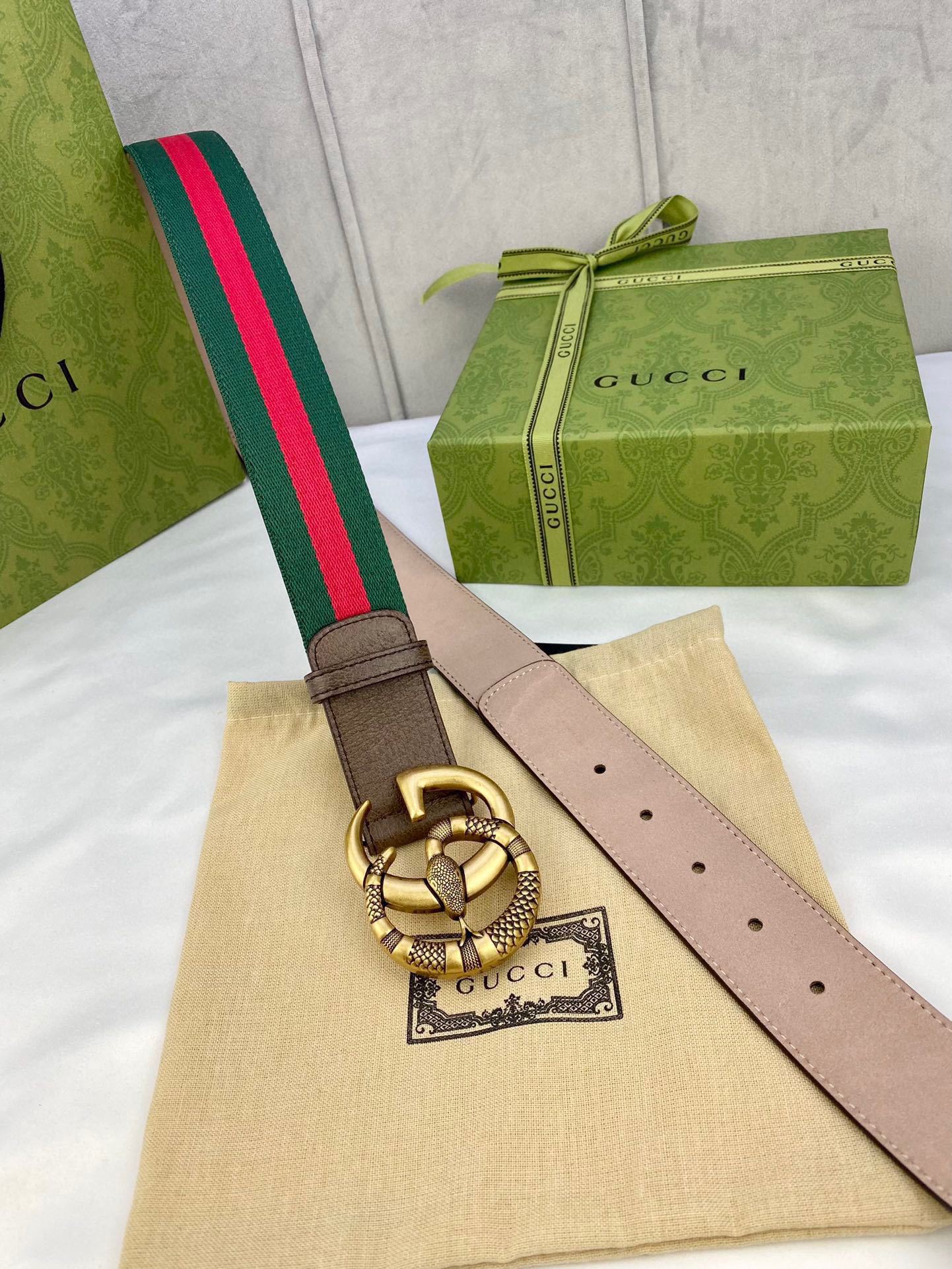 宽度3.8cmGUCCI经典帆布织带