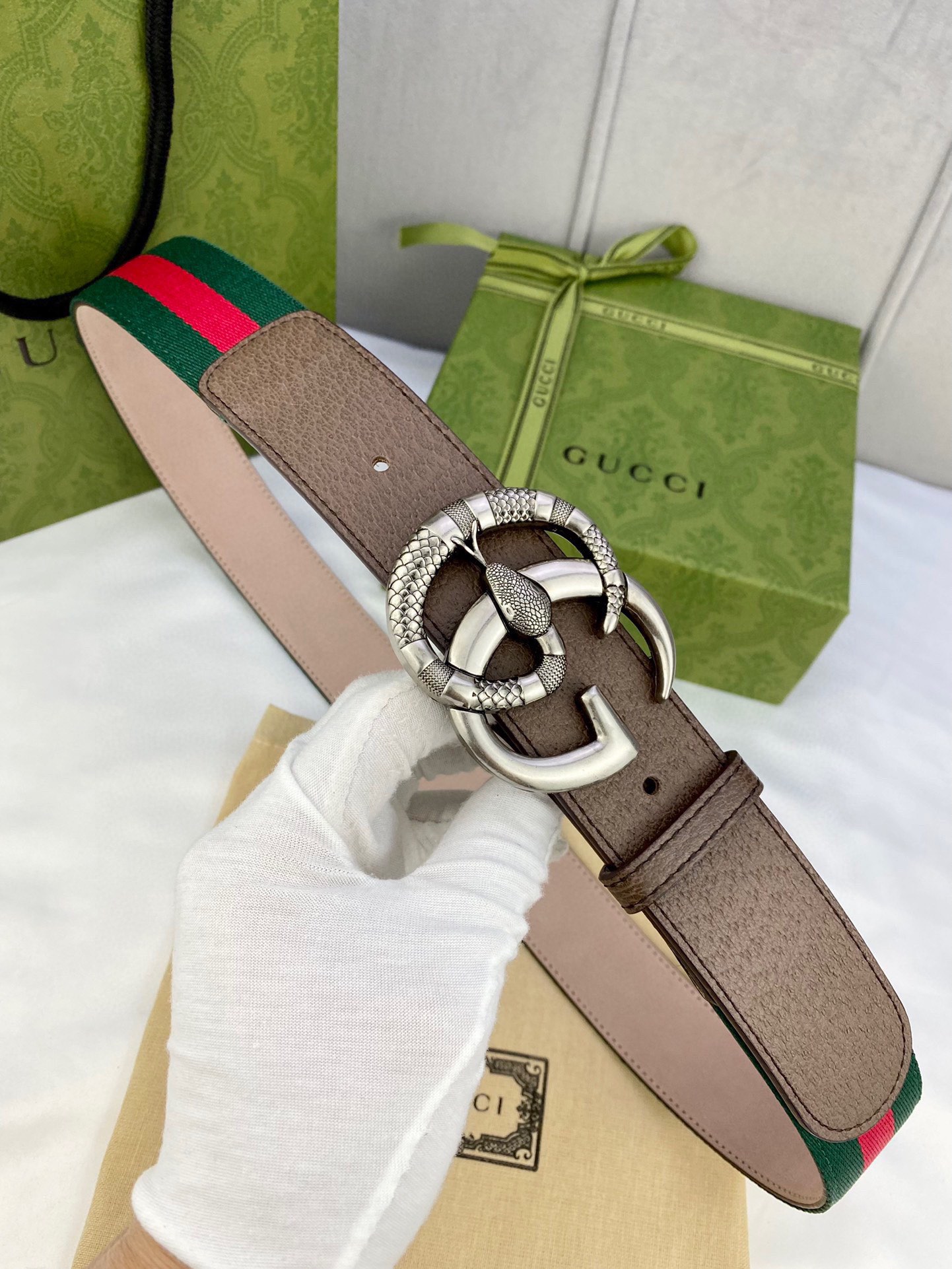 宽度3.8cmGUCCI经典帆布织带