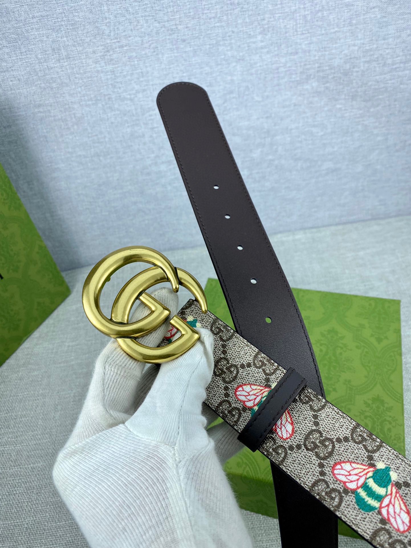 宽度4.0cmGUCCI蜜蜂图案是G