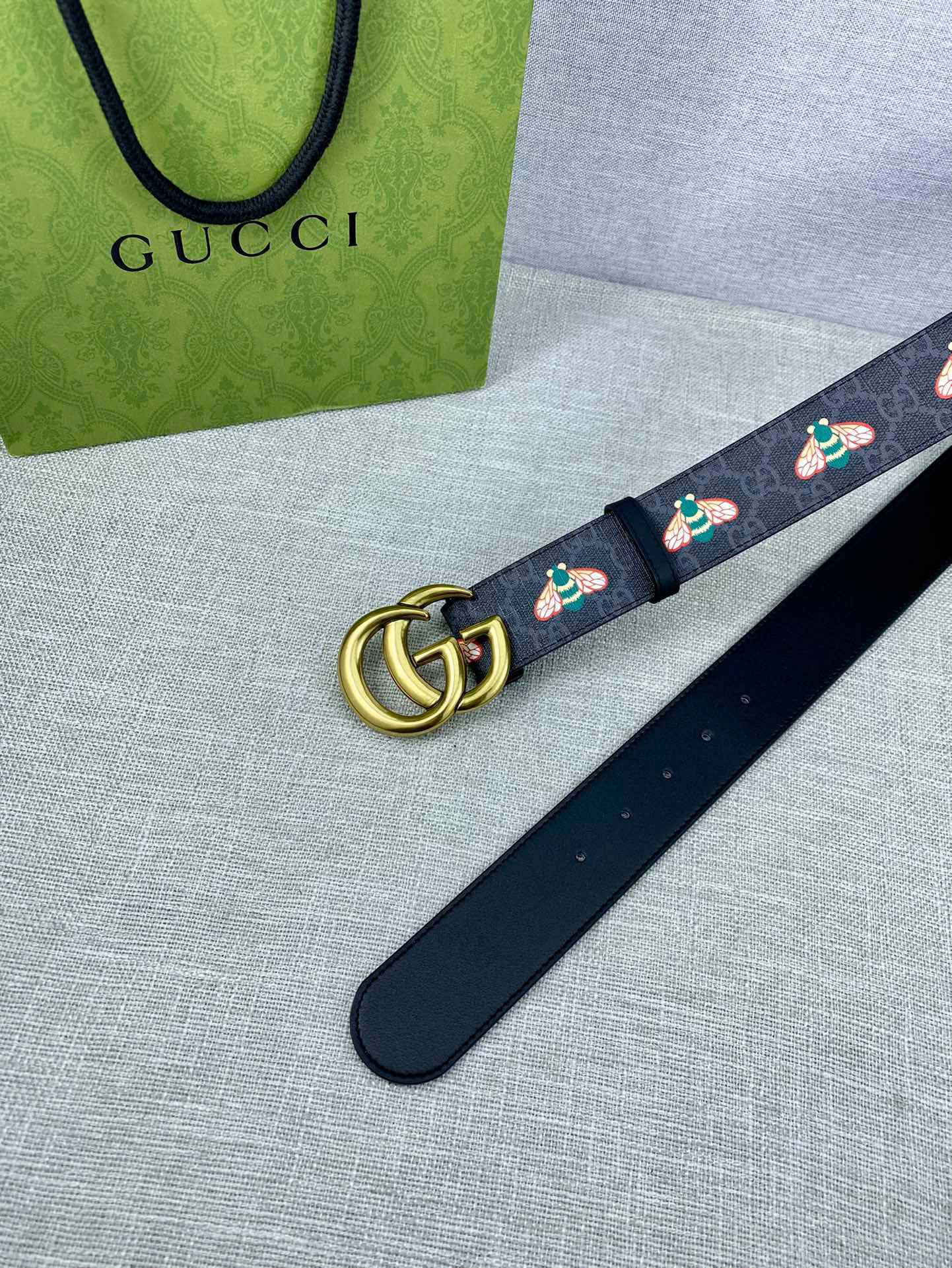宽度4.0cmGUCCI蜜蜂图案是G