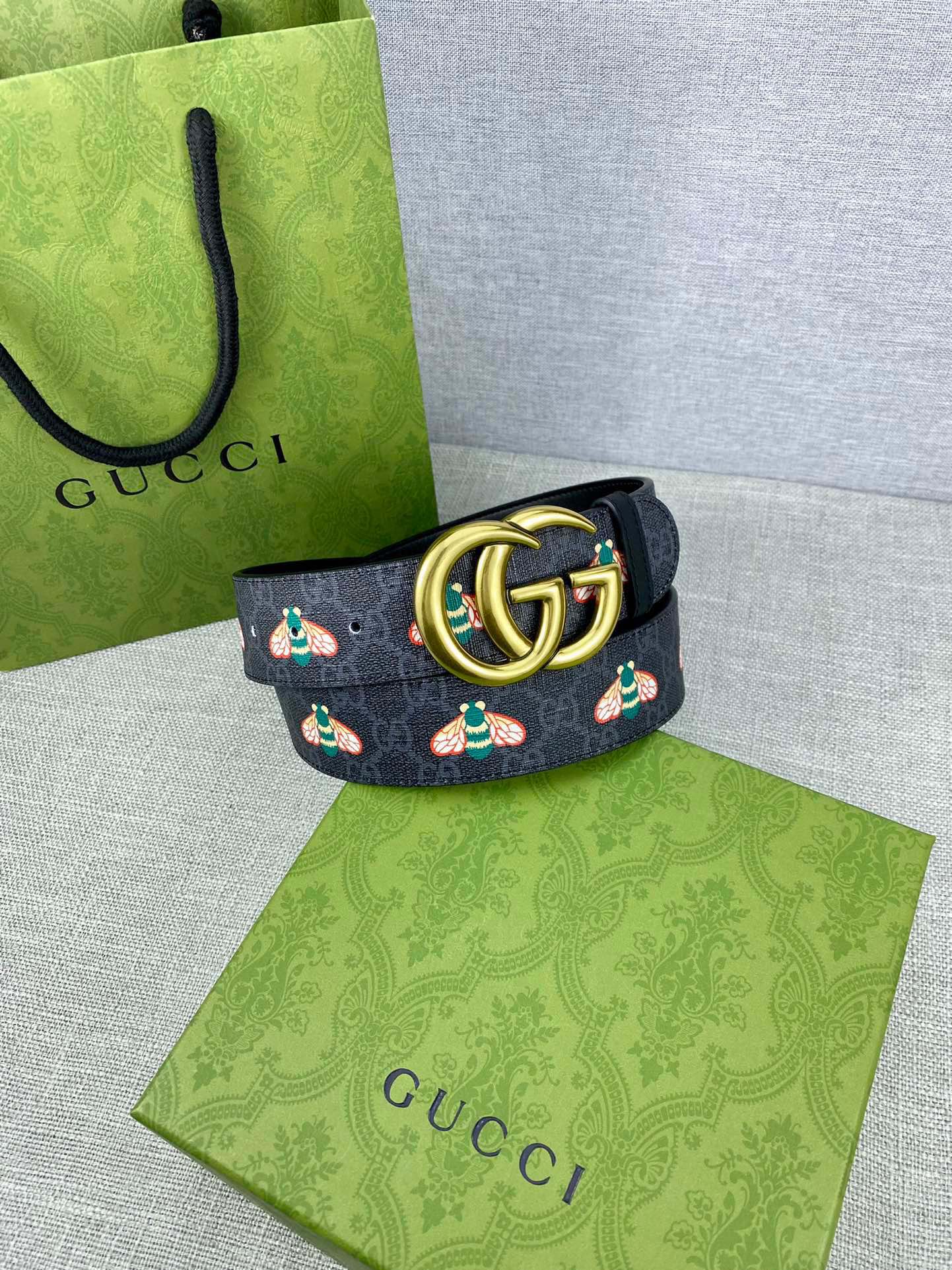 宽度4.0cmGUCCI蜜蜂图案是G