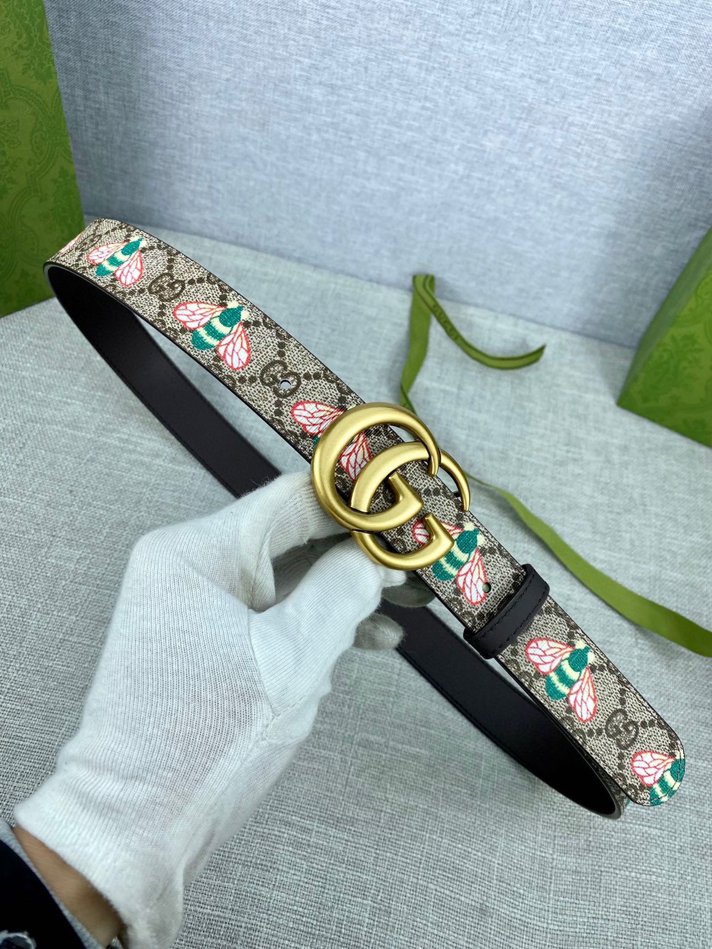 宽度3.0cmGUCCI蜜蜂图案是G