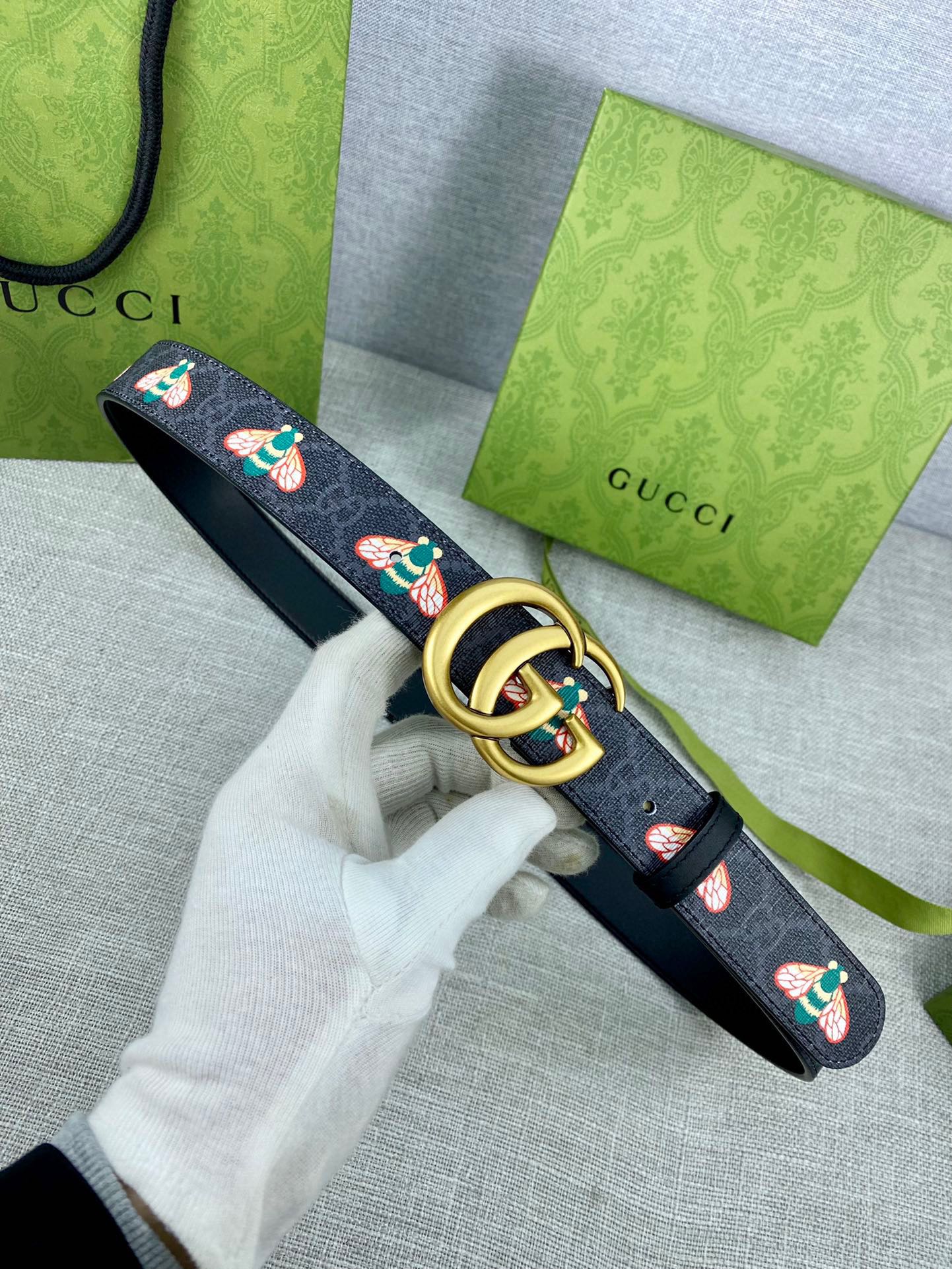 宽度3.0cmGUCCI蜜蜂图案是G