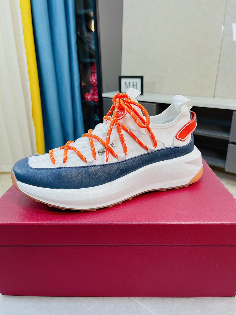 J0 BALLY 进口头层牛皮飞织拼接进口羊皮内里透气舒适巴利原版大底开模， 欢迎对比质量