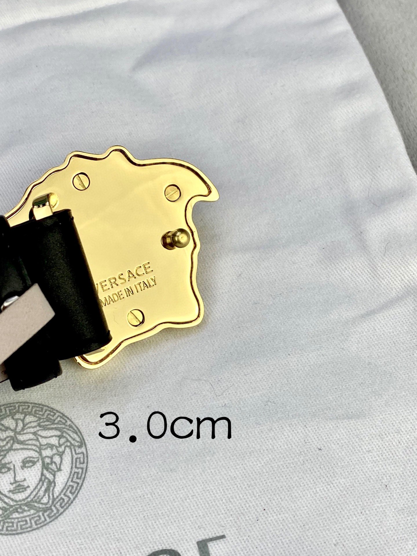 宽度3.0cm范思哲此腰带饰有标志性