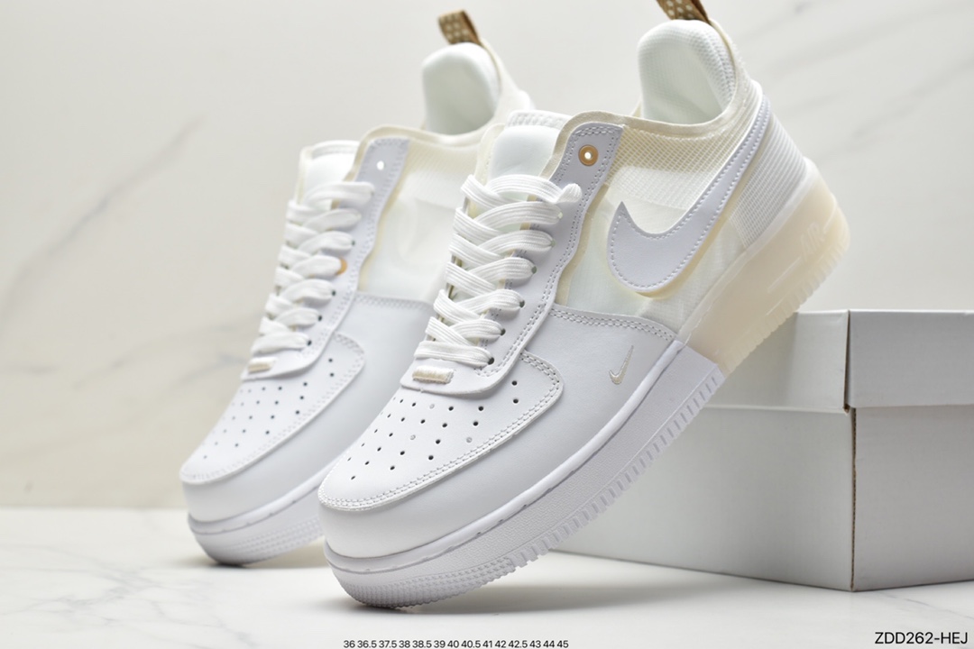 230  Nike Air Force 1 React 网纱白黄DH7615-100