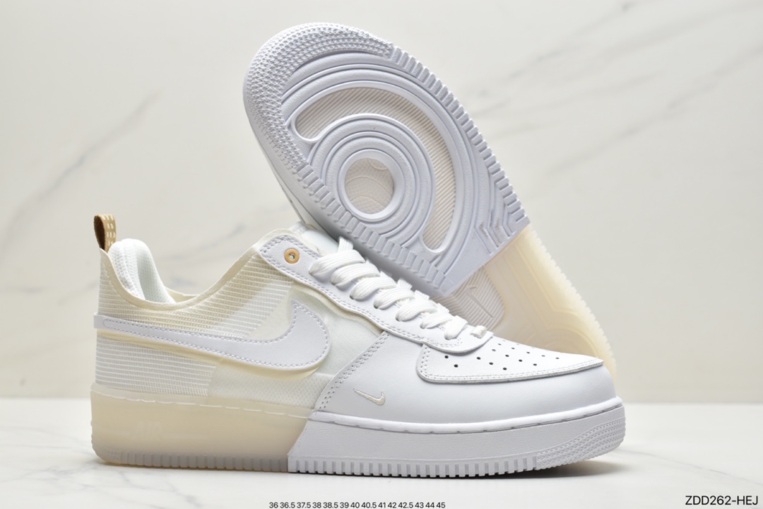 230  Nike Air Force 1 React 网纱白黄DH7615-100