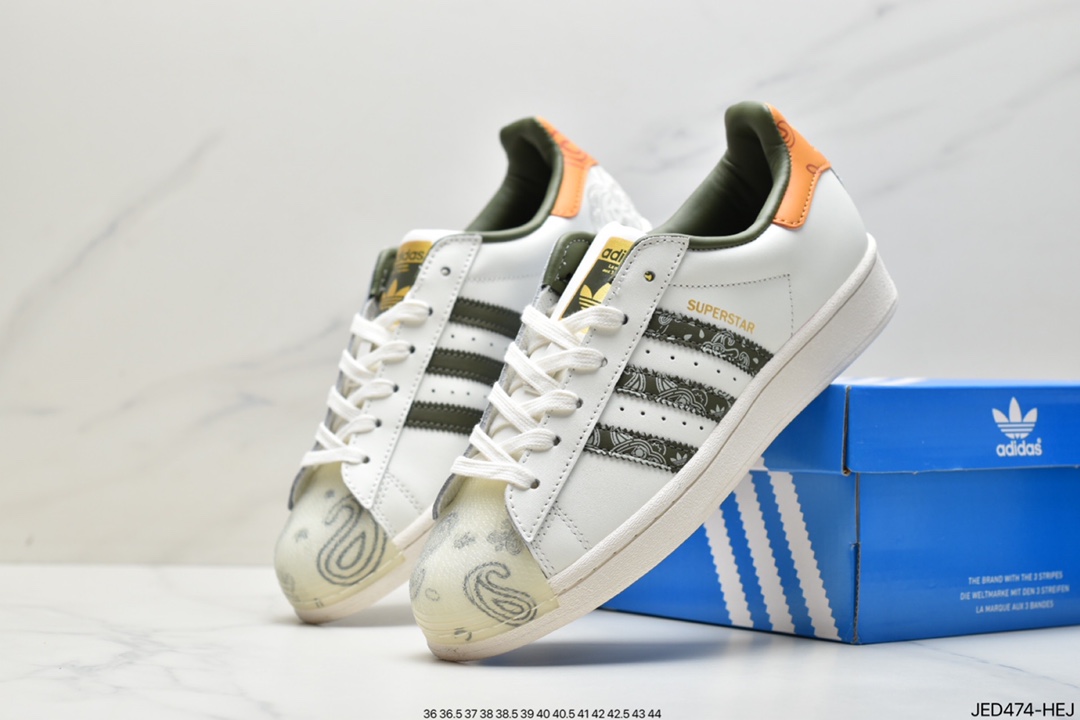 Adidas Adidas Originals SUPERSTAR Shell Head Classic Small White Board Shoes GW3310