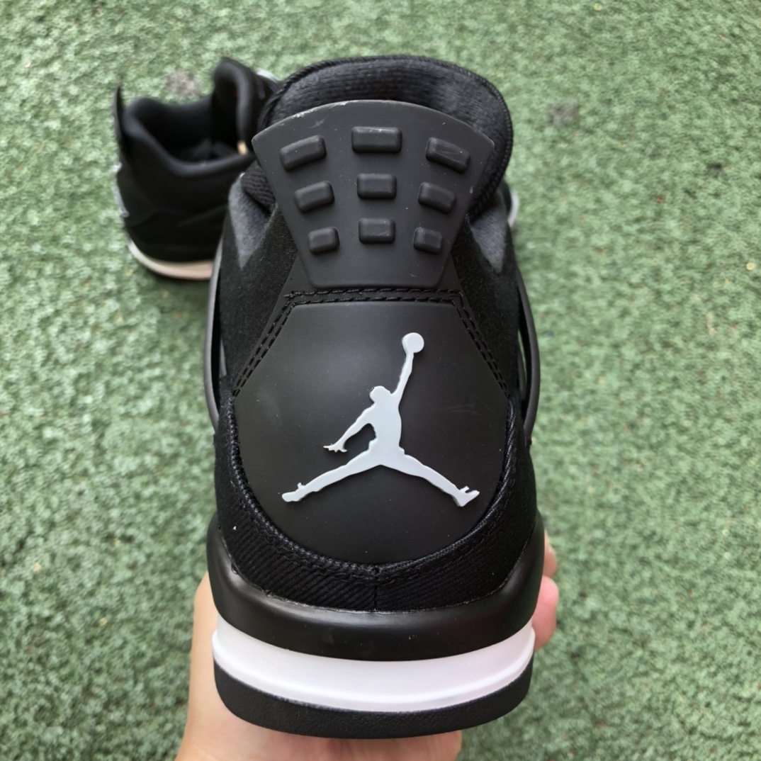 510  纯原版Air Jordan 4 “Black Canvas”黑猫2.0 黑色帆布 DH7138-006