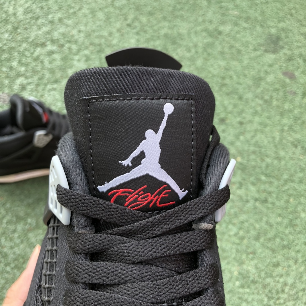 510  纯原版Air Jordan 4 “Black Canvas”黑猫2.0 黑色帆布 DH7138-006