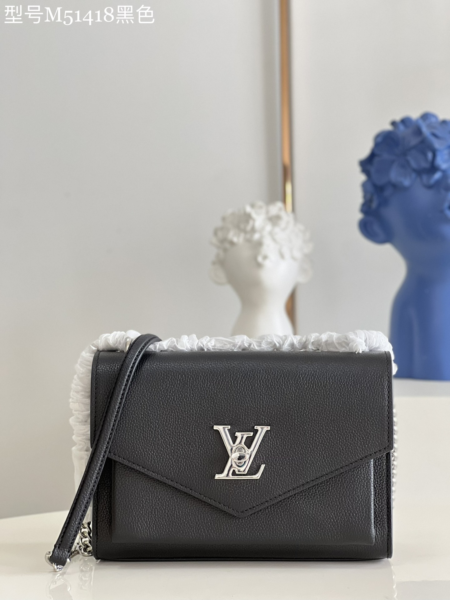 Louis Vuitton LV Mylockme BB Bags Handbags Black Calfskin Cowhide M51418