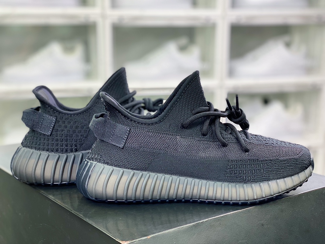 Kanye West x Yeezy Boost 350 V2 ”Pure Oat” all-match lightweight popcorn midsole casual sports jogging shoes ”New Black Samurai Cool Gray” HQ4540