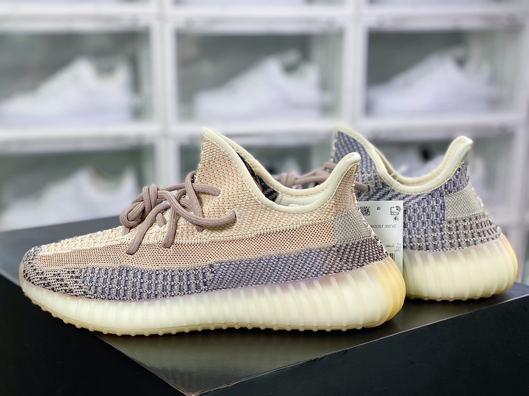 Kanye West x Yeezy Boost 350 V2 ”Pure Oat” all-match lightweight popcorn midsole casual sports jogging shoes GY7658