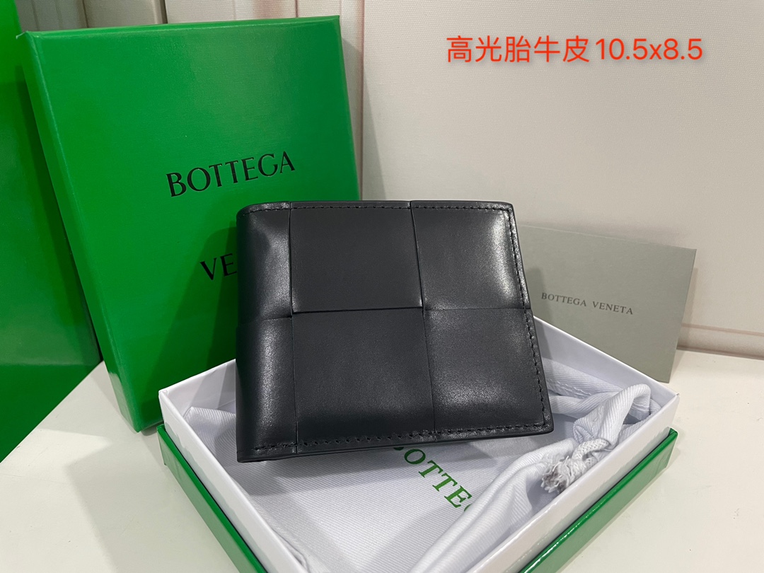 Bottega Veneta portefeuille court en cuir de veau nappa 8 emplacements pour cartes porte-monnaie