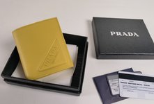 Prada Wallet Online From China Yellow Unisex Cowhide