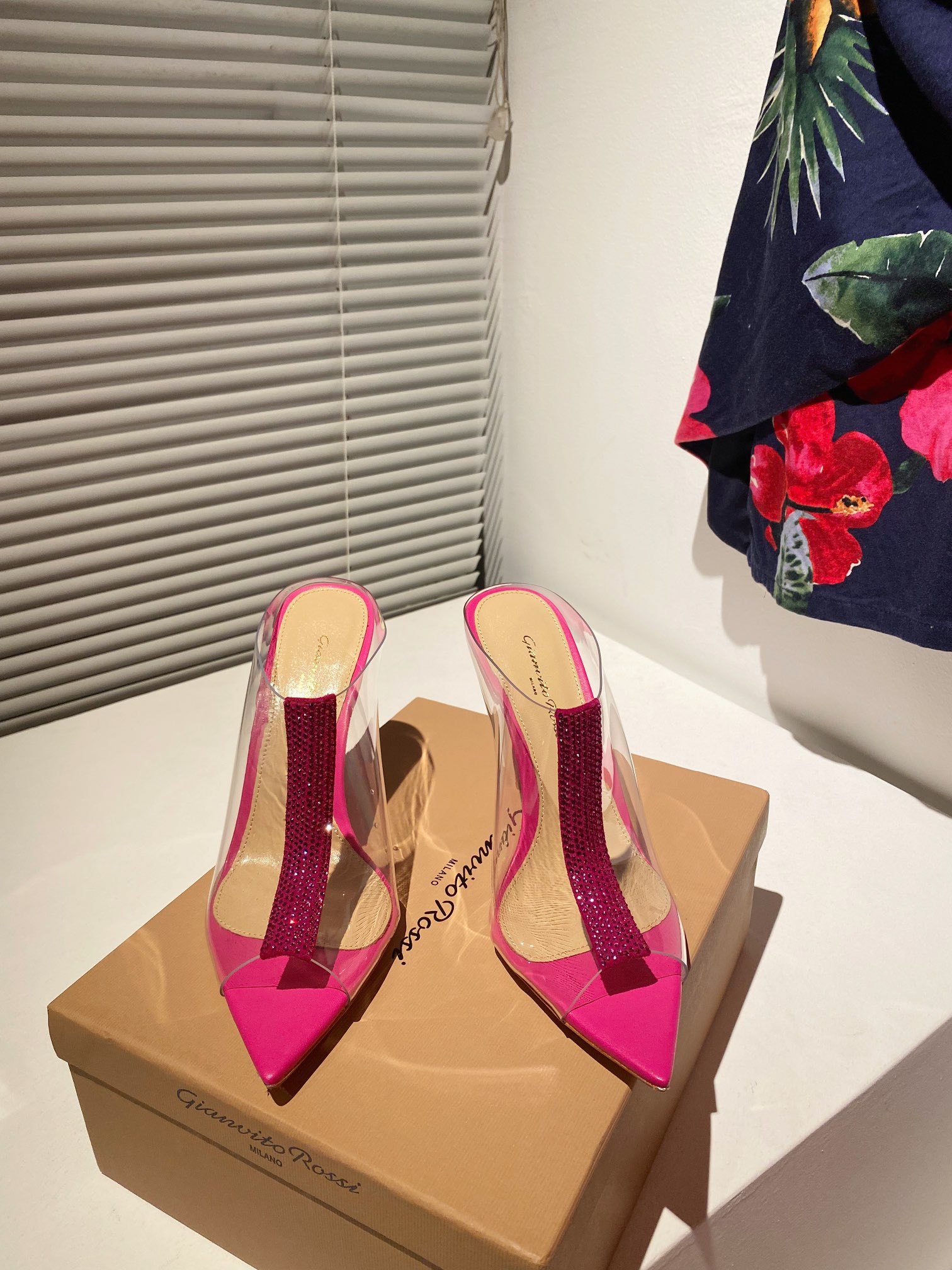 Gianvito Rossi Eiko Stiletto низкий каблук шлепанцы сандалии козья кожа + сетка + чешские стразы 10.5cm/8cm